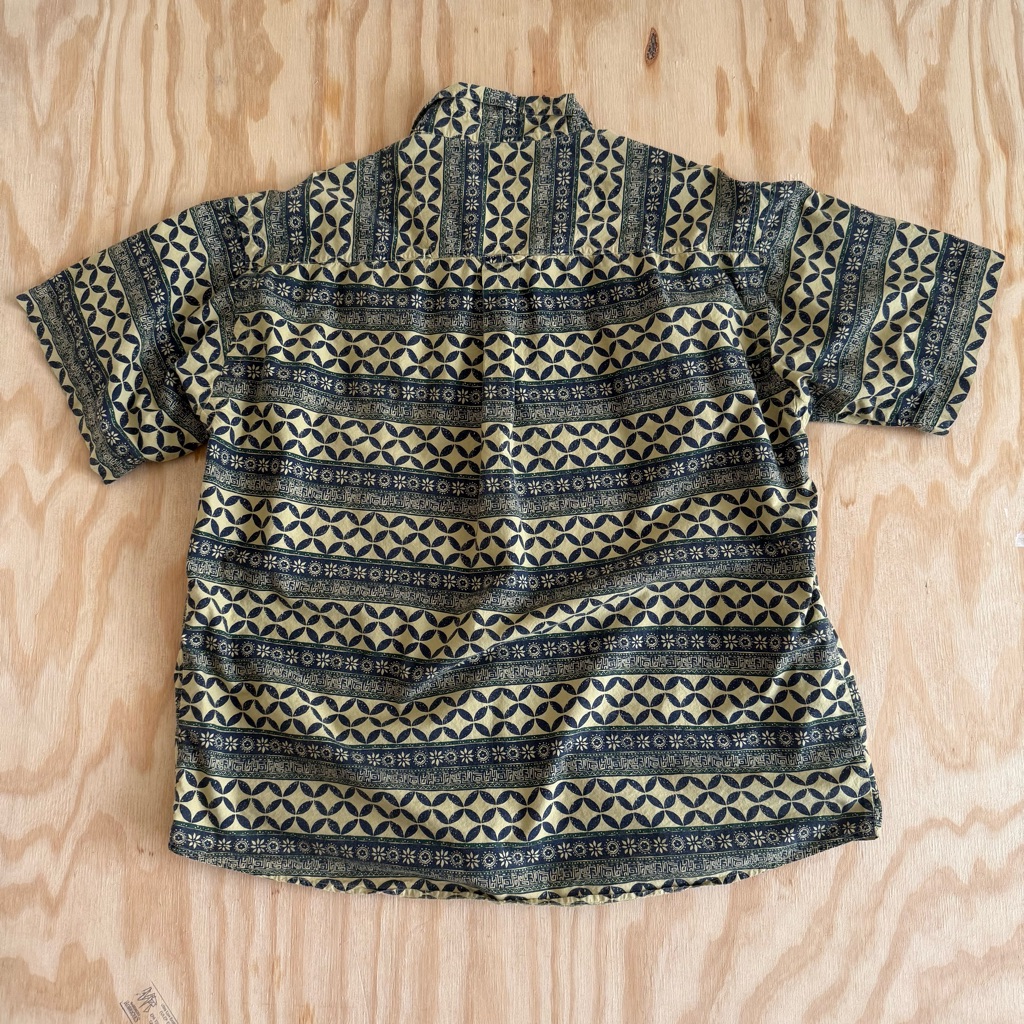 Ruff Wear Vintage Button Up Shirt Xl Geometric Pattern Cotton Usa Style — image 8 of 8